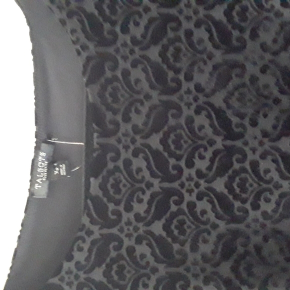 NWT Talbots Black Burnout Velvet Tie Sleeve Plus Petite XP - Picture 9 of 16